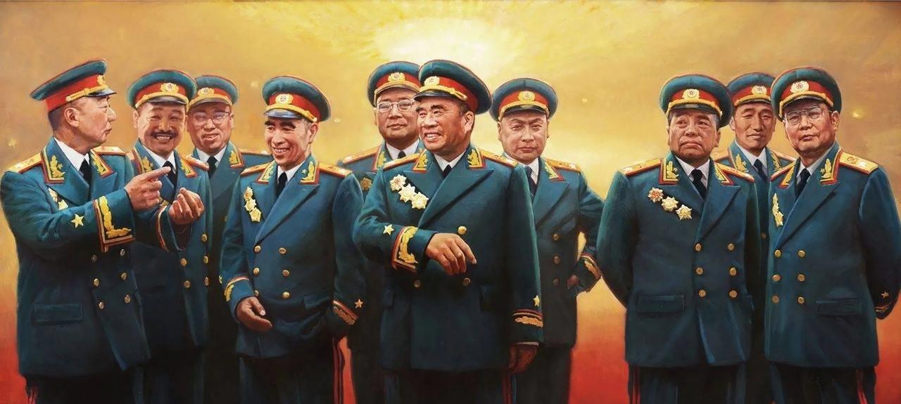 如果把开国将帅和古代爵位做对应的话，其实感觉也挺契合。
元帅对应公爵，十大元帅其