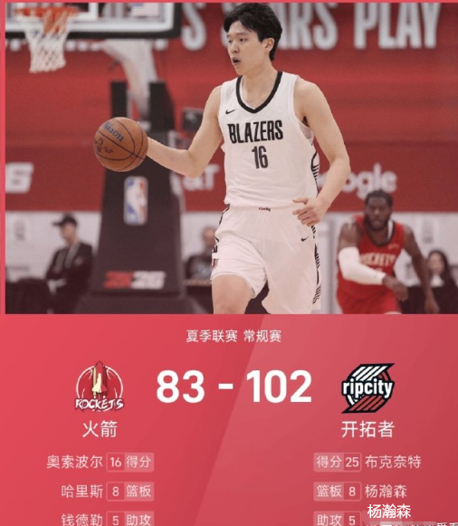 北京时间7月18日，25赛季NBA夏季联赛常规赛迎来一场焦点对决，由开拓者对阵火