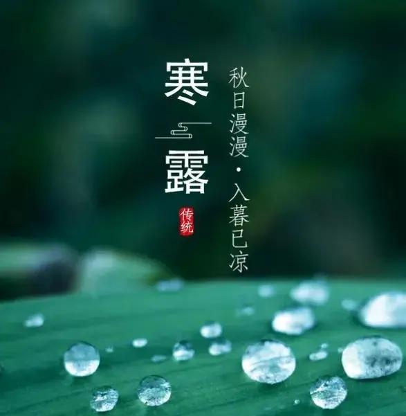 《五律·寒露三章》
金风凋碧树，玉露湿青苔。
雁字排云去，蛩声入夜来。
东篱黄菊