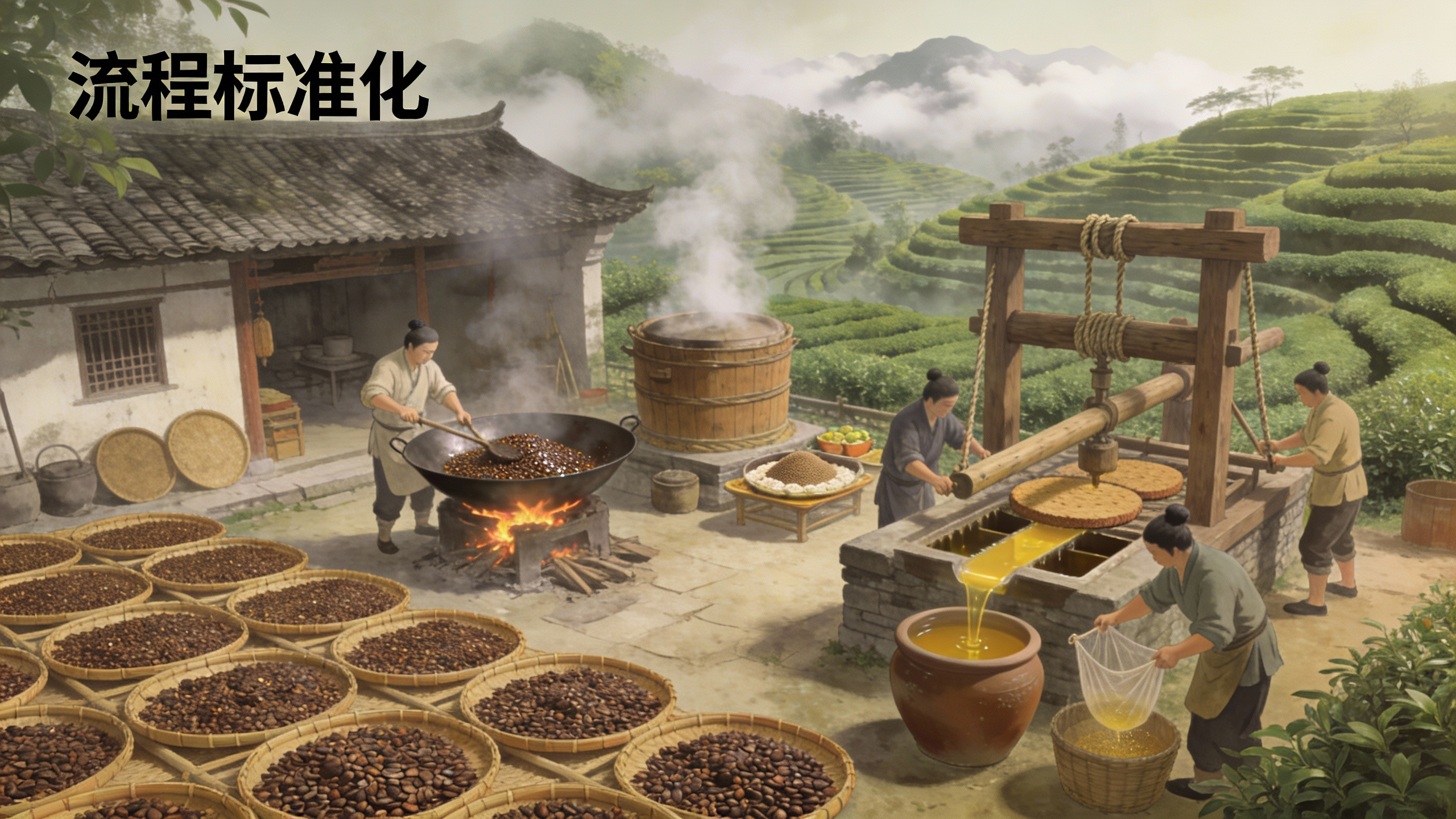 瓦子坪说山茶油：非遗技艺的代代相承：炒籽、蒸籽、熟化的文明底层逻辑
