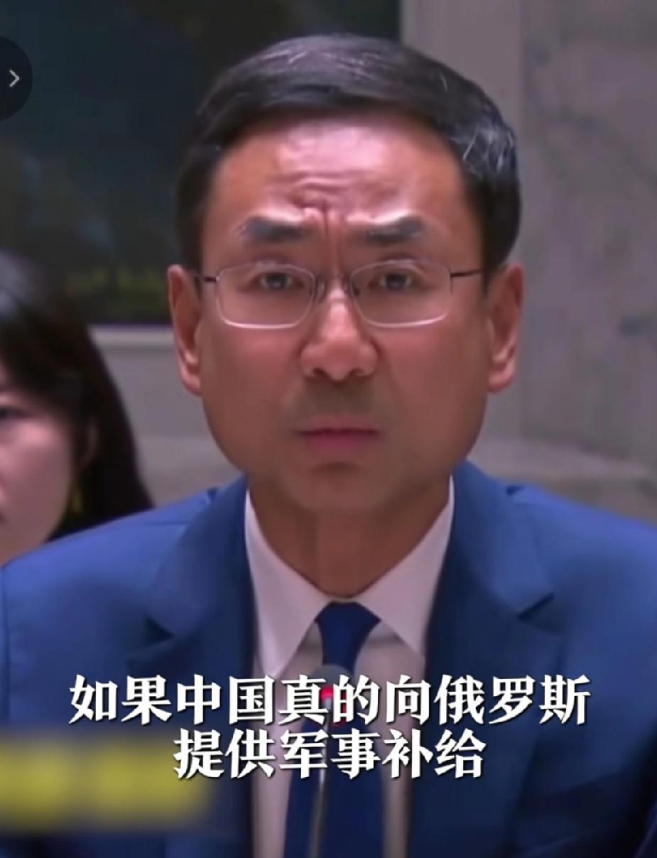 中国驻联合国大使耿爽说的，中国真的给俄罗斯提供军事补给，那战场局势早就不是今天这