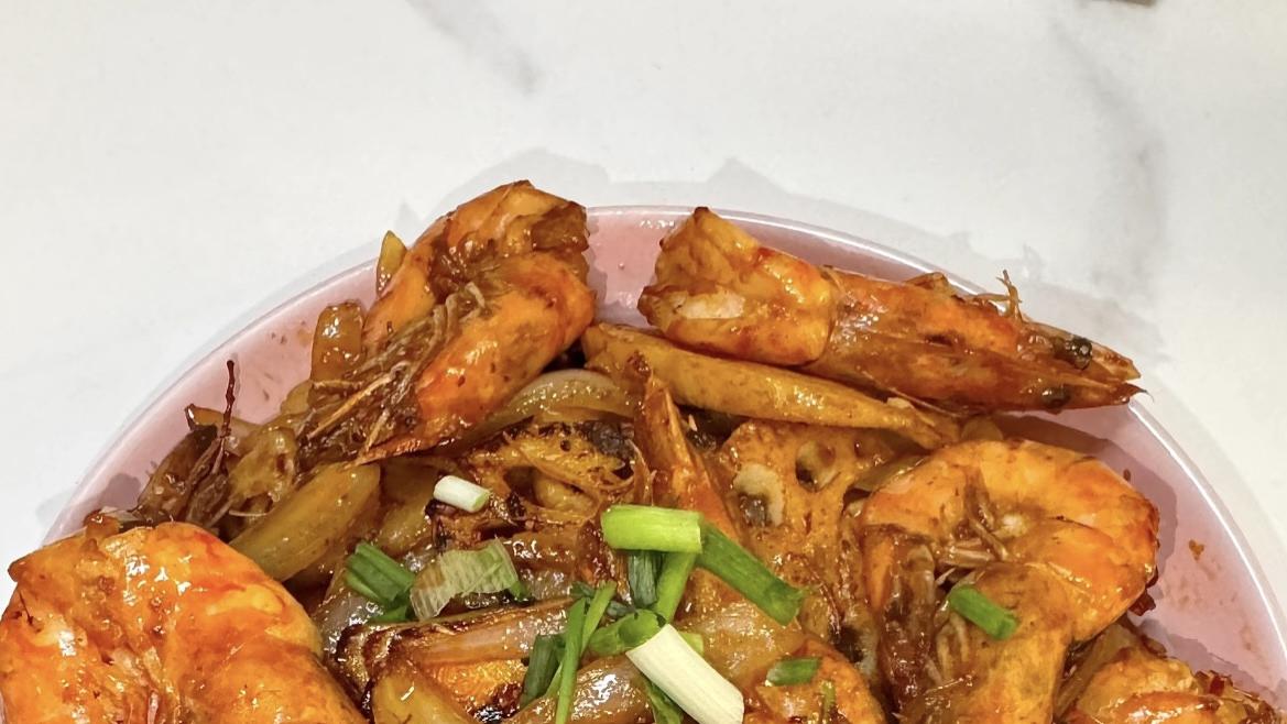 家常香辣干锅虾：厨房小白的封神之作，一锅端走所有烦恼！