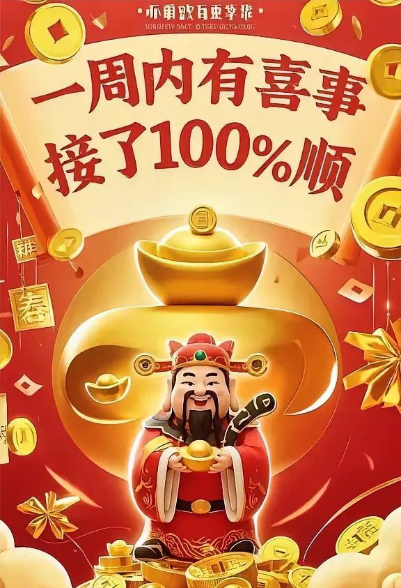 盼来了四月
你一周内有喜事降临，
这是财运开始了，
接了100%顺，入账1200