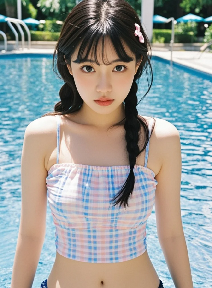 一池碧水装不下她的风情，却困住了所有目光