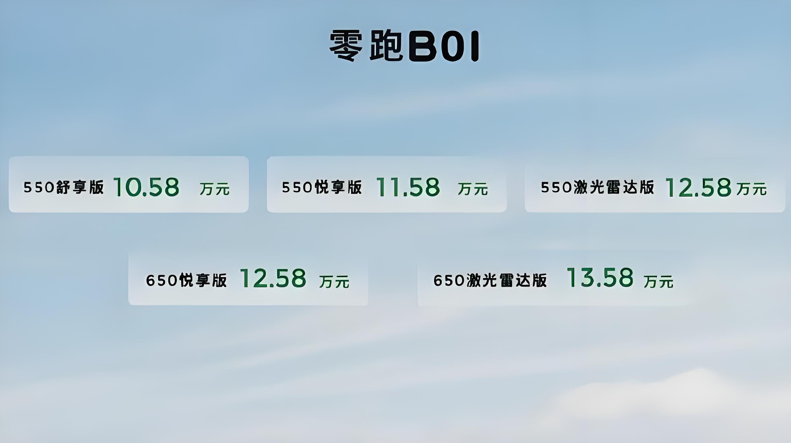 零跑B01预售10.58万起，能否颠覆15万纯电市场格局？