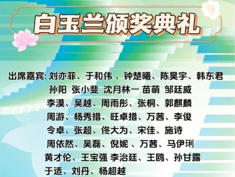 惊爆！2025白玉兰奖颁奖典礼官宣
 
6月27日临港中心星光熠熠！刘亦菲、倪妮