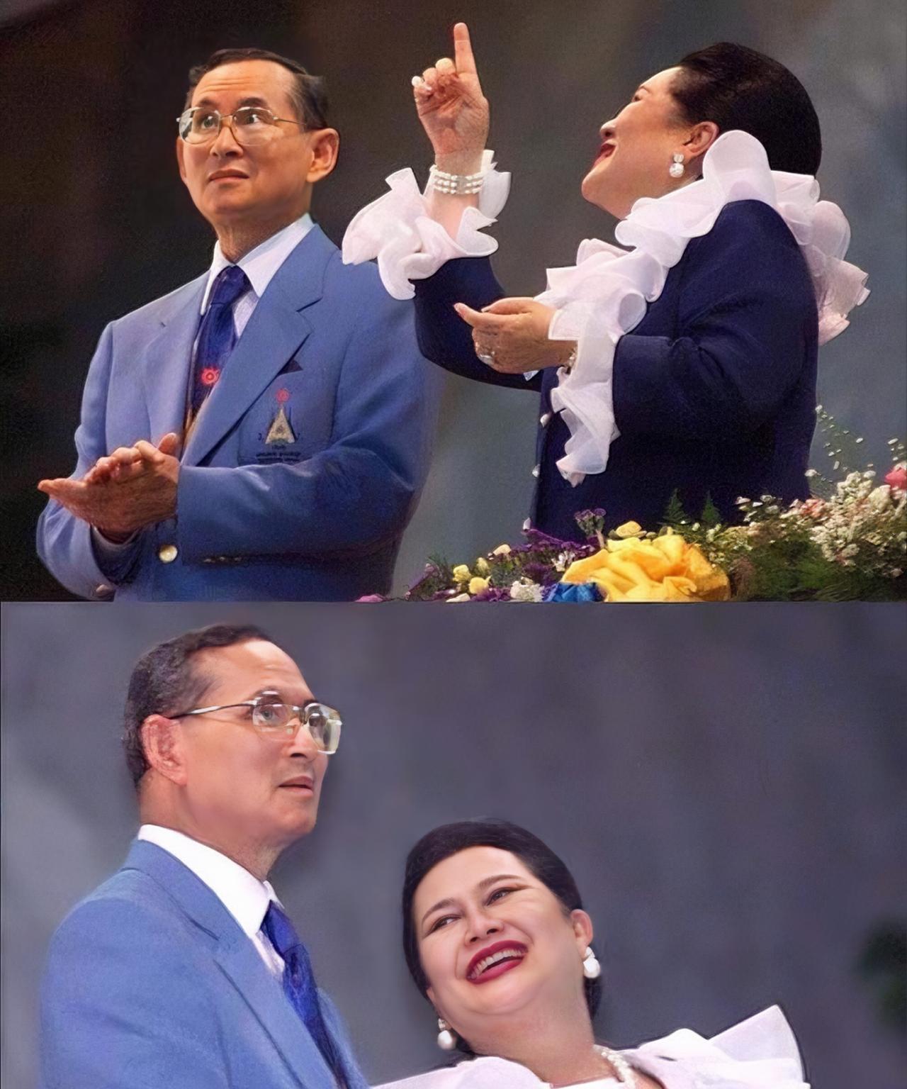 老泰王夫妇深情对望，网友：这才是真爱
诗丽吉出身育坤家族显贵之门，毅然下嫁普密蓬