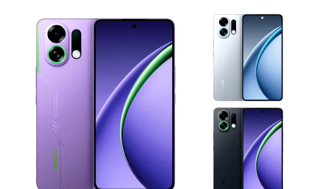 OPPO K13 Turbo系列外观公布，其中Pro银、紫、黑三款配色。标准版搭