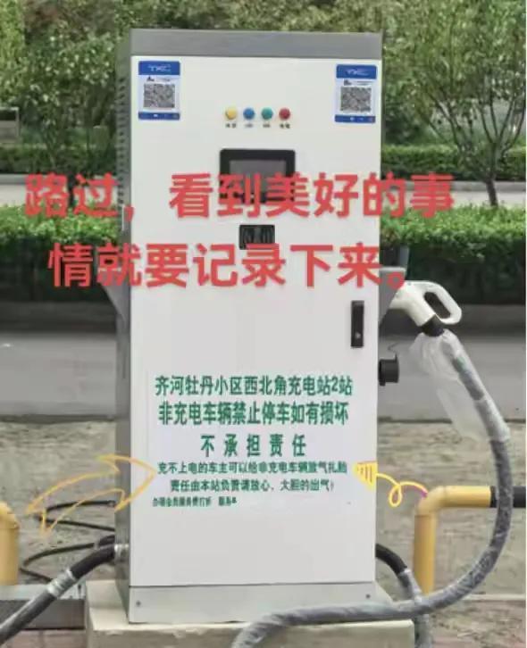 齐河县马路边出现奇葩事！
有网友反映，在齐河县牡丹小区西北角，马路边上，新安装几