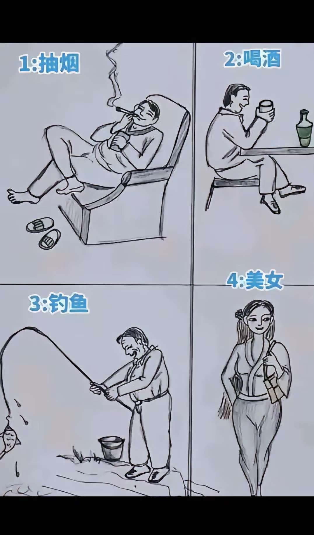 男生四大爱好，只能选两个！你会怎么选？