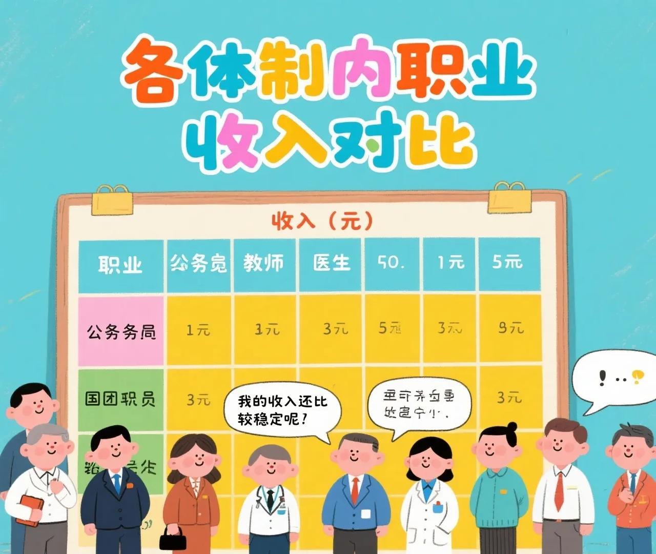 体制内不同职业的年收入、职业特点、工作情况和职业幸福感全面对比。