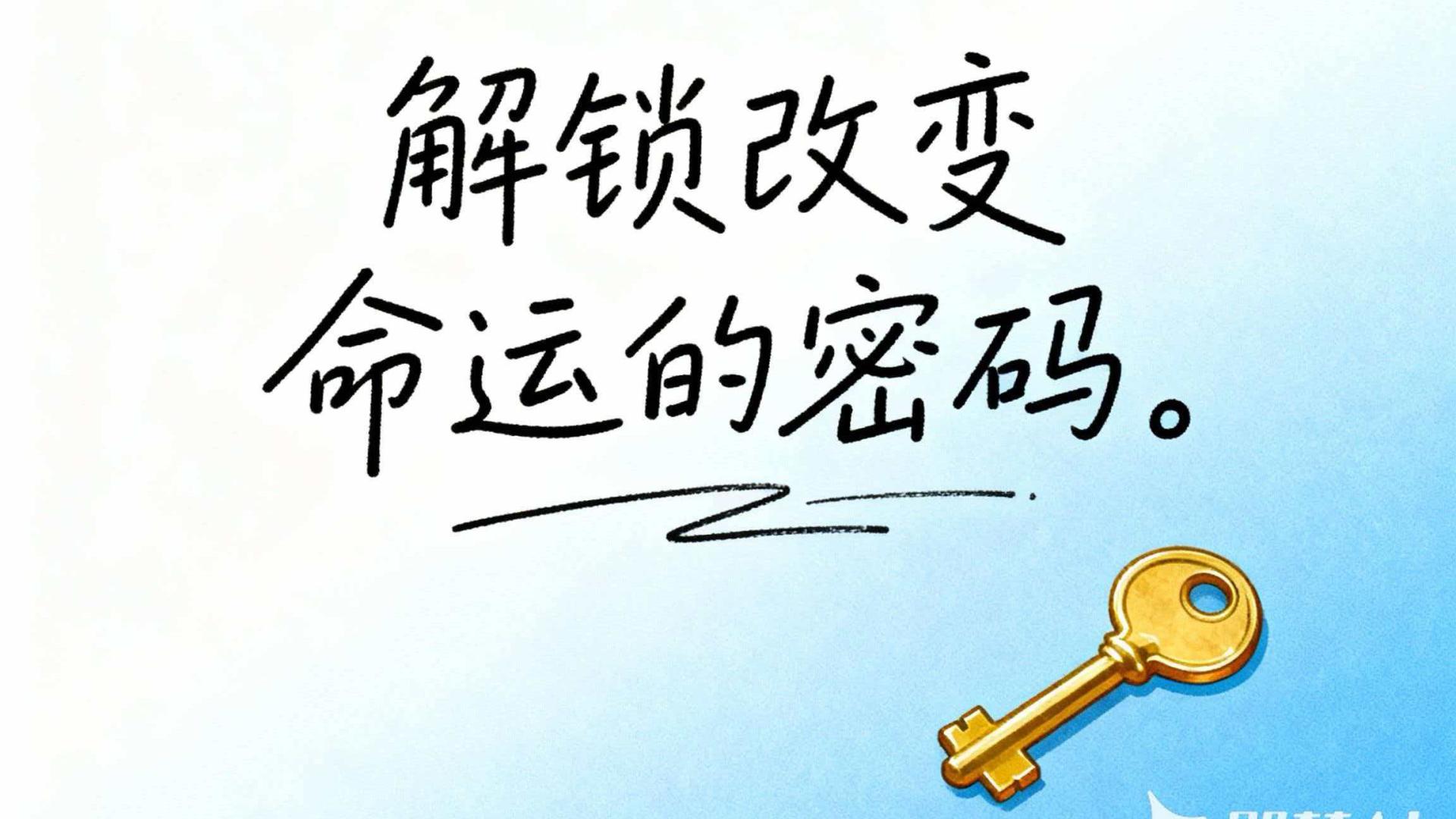 改变命运的秘诀：始于认知，成于选择