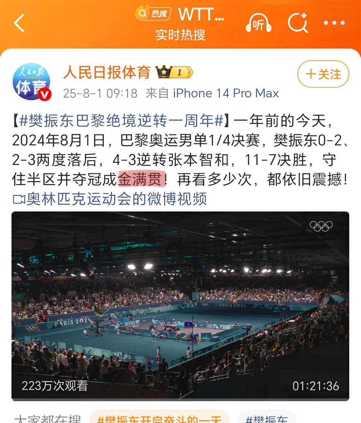 你们要的官方认证，樊振东这不就是闪亮的恒星！
无可置疑，这是金满贯，超级全满贯的