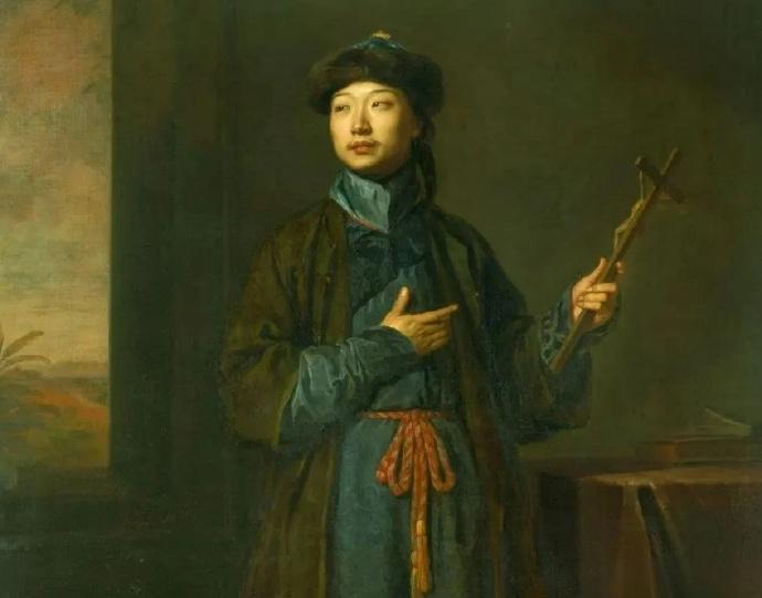 很多人不知道，被英国国王挂在卧室的画像上是一个中国人，他是谁？

三百多年前的清
