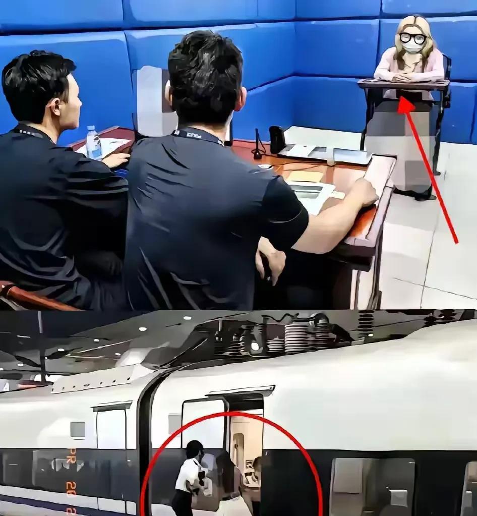 大快人心！女子高铁拦门被刑拘！
深圳北站这女的为了等迟到朋友，直接伸腿堵高铁门，