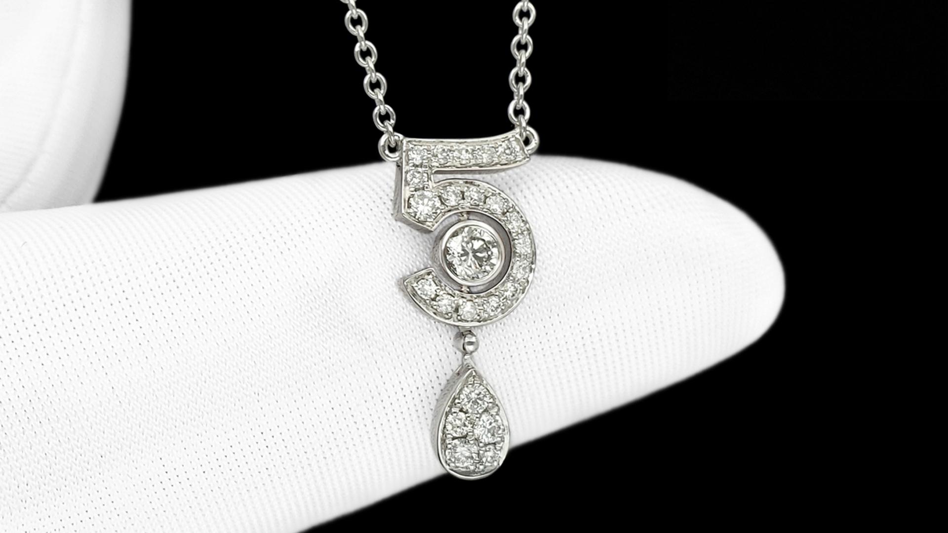 香奈儿五号项链丨以K金钻石为诗 致敬百年传奇