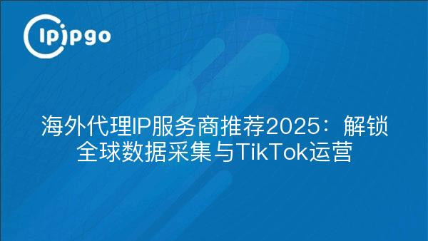 海外代理IP服务商推荐2025：解锁全球数据采集与TikTok运营