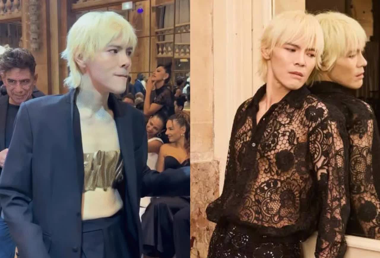 世人笑我太疯癫，我笑他们看不穿。

向佐偏女性化的服装，不仅自己高兴，而且老
