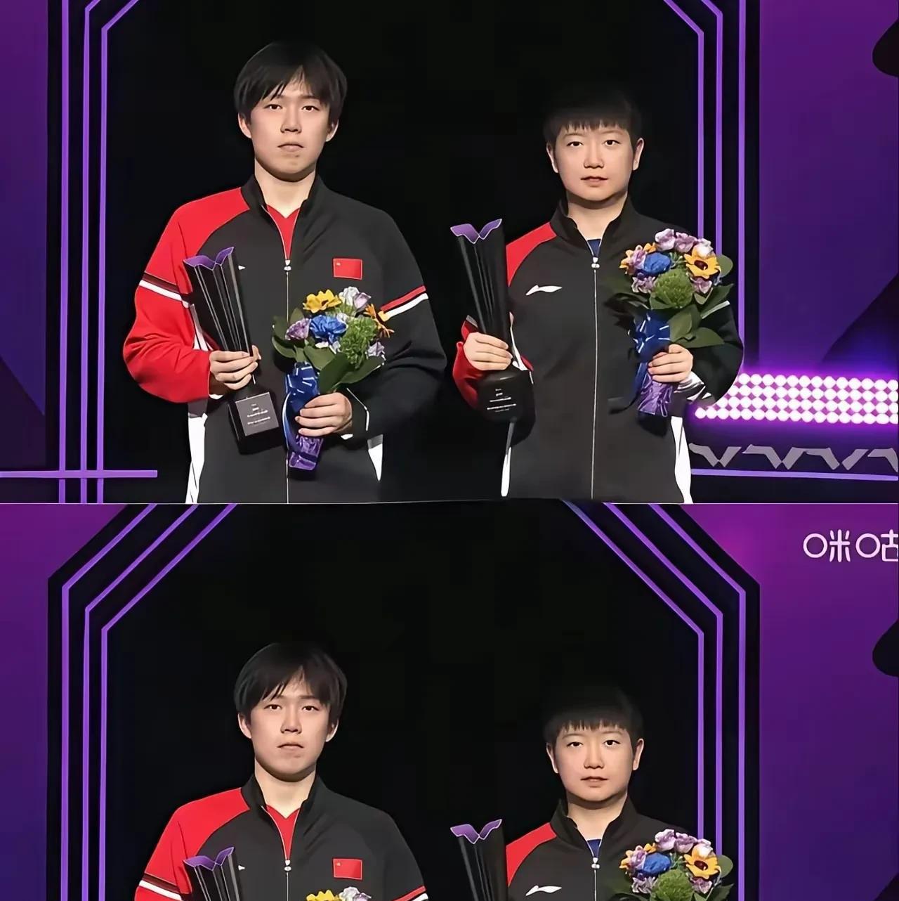 #万能生活指南#
有朋友把莎莎和大头领奖的身影P在了一起！
嗯，这是我们喜欢看到