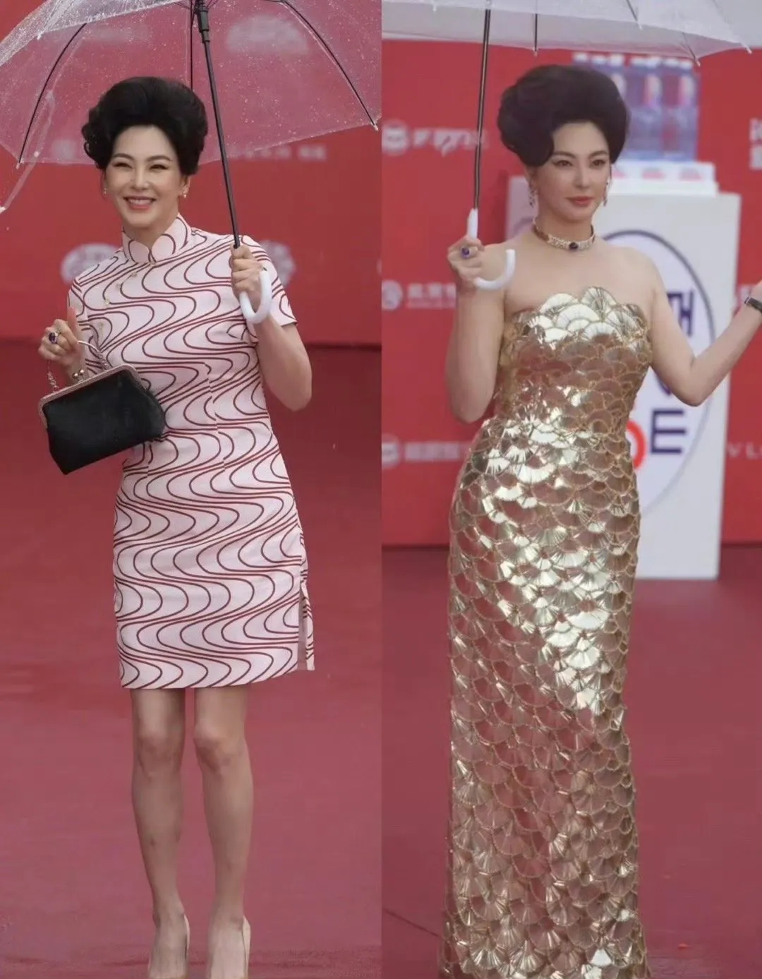 张雨绮本想穿旗袍秀身材，无奈“大妈”发型显老10岁不止！
张雨绮这身旗袍是好看的