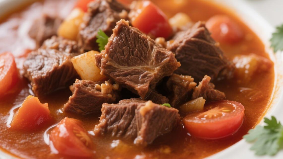 国宴番茄炖牛腩核爆教程！3重番茄浓浆锁肉，30分钟软烂不柴秘诀
