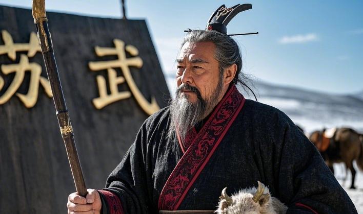 公元前100年冬，寒风卷着碎雪，刮过匈奴王庭的穹帐。汉使苏武手持旌节，立于帐外，
