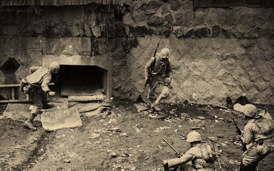 1950年9月，汉城。4个美军士兵路过一个涵洞时，发现里面有朝鲜人。喊话之后涵洞