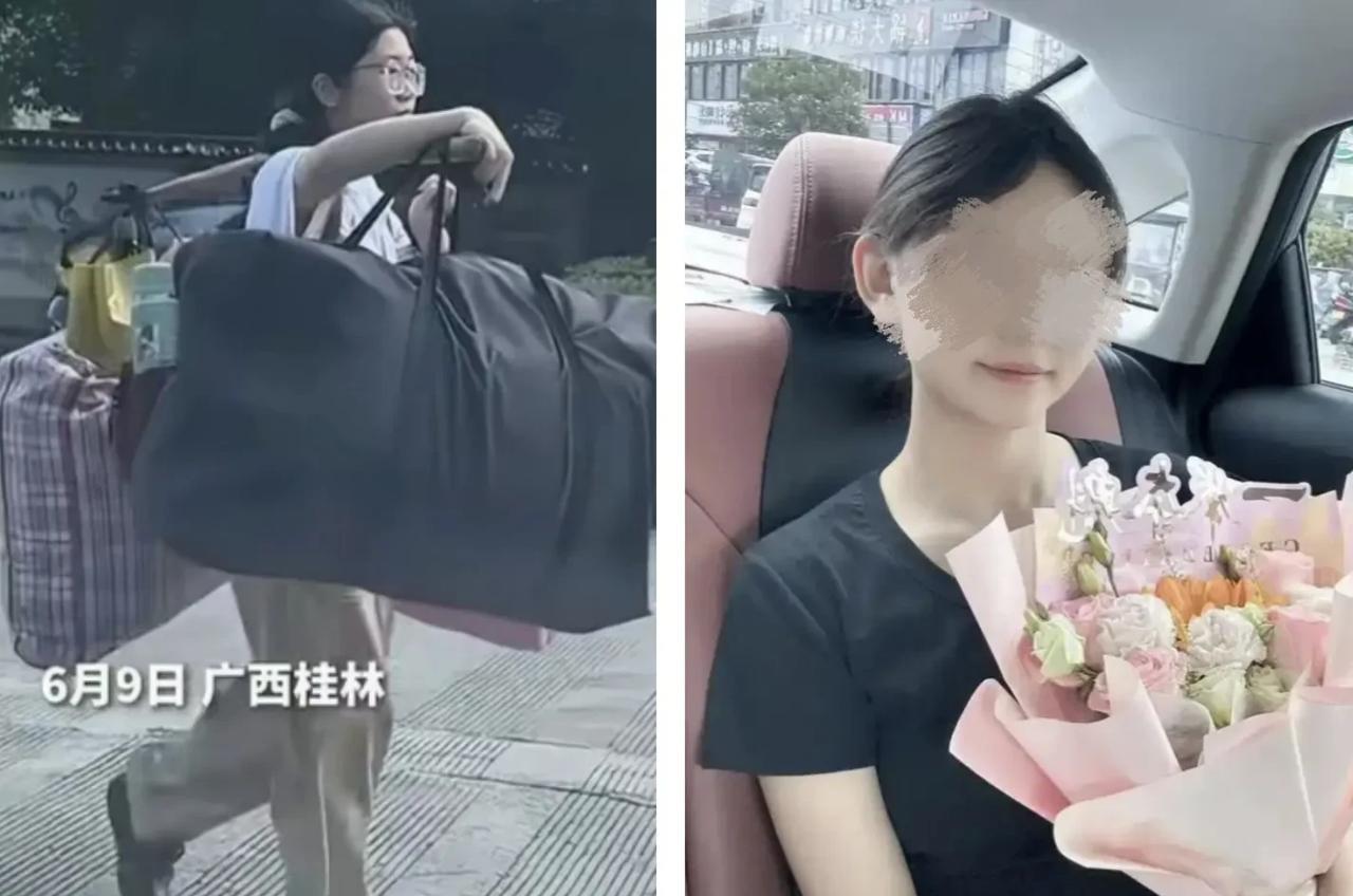 泪目了，广西挑行李回家的女孩引发网友共鸣，感动了无数网友，纷纷赞赏这位山区姑娘勤