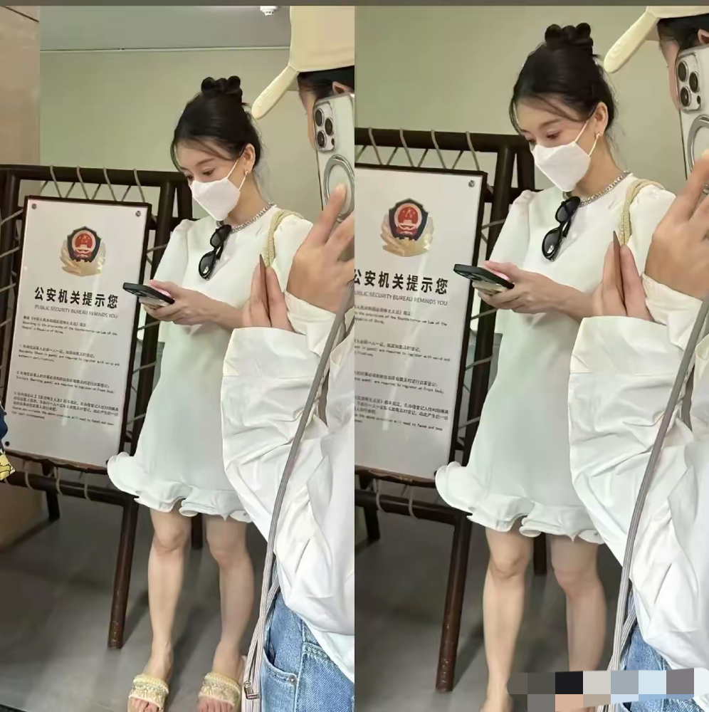方媛挺着孕肚云南旅行，她穿小白裙动作灵活，小腿明显外翻！

方媛怀孕少说也得有五