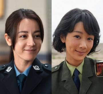 迪丽热巴和杨紫新剧女警造型