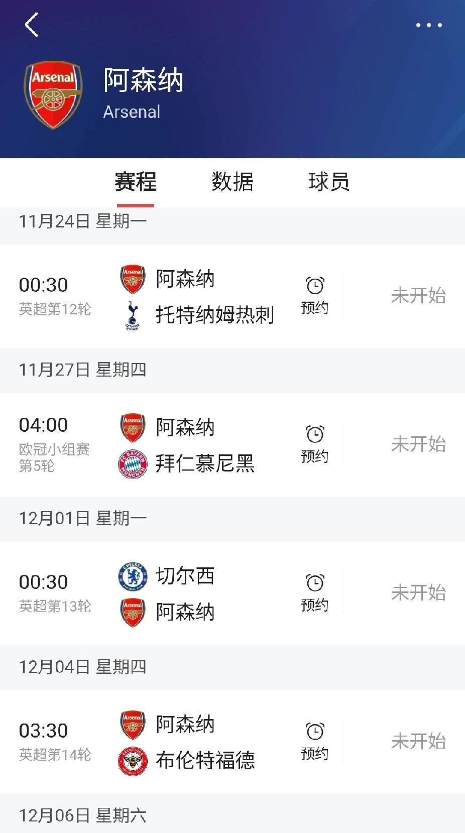 国际比赛日结束后阿森纳三天一场球，热刺、拜仁、切尔西、布伦特福德、阿斯顿维拉以及