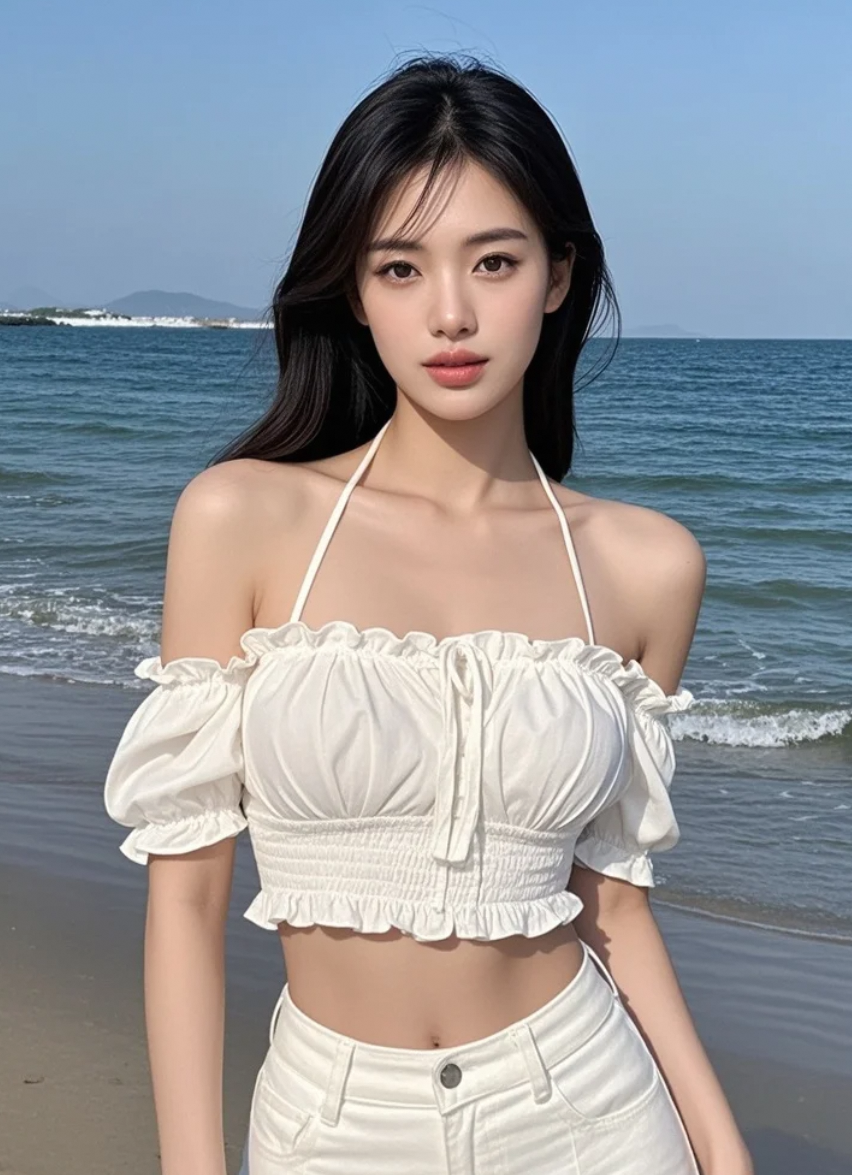 她只是站着拍照，就已经美得窒息