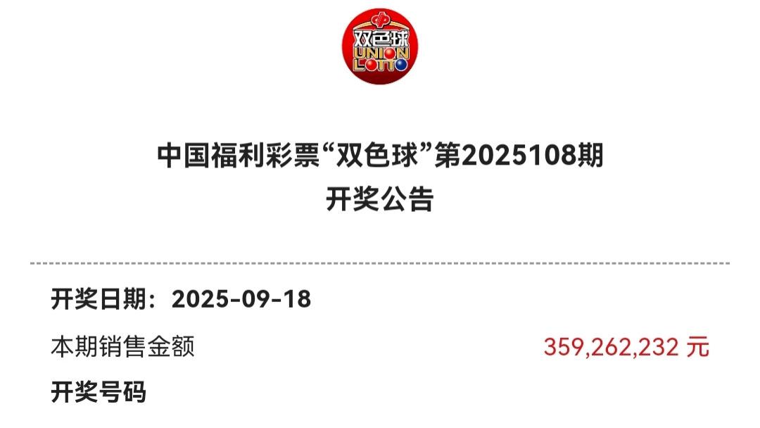 双色球2025年第109期
