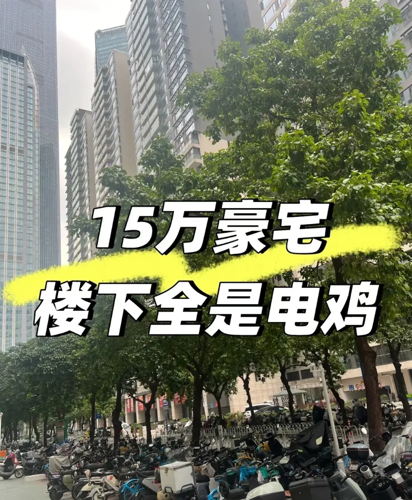 猎德15万豪宅楼下，电鸡才是顶流

人都是趋利避害的，广州已有1200万辆电鸡，
