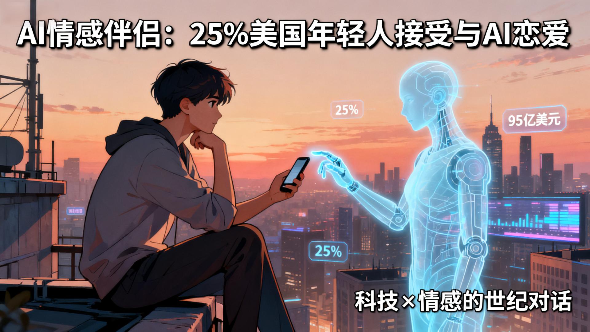 AI情感伴侣兴起：25%美国年轻人重新定义爱情