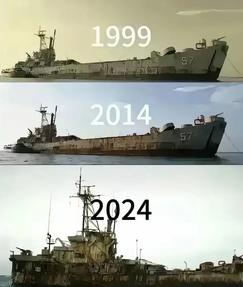 你认为它还能挺多久？
一张图对比，1999-2024，马德雷山号35年以来的变化