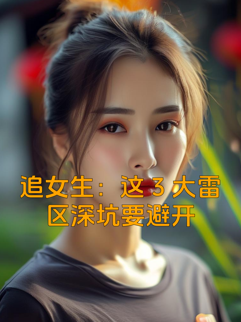 追女生：这3大雷区深坑要避开