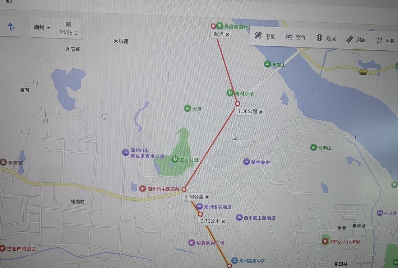 潮州地铁3号线自制规划图
线路名称：潮州地铁3号线
起止点：黄厝塘-龙湖站
站点