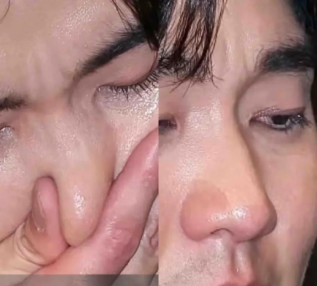 金秀贤发布会看不下去了！
咱不能讲点卫生，带点纸巾上去吗？
本来穿着西装，化着全