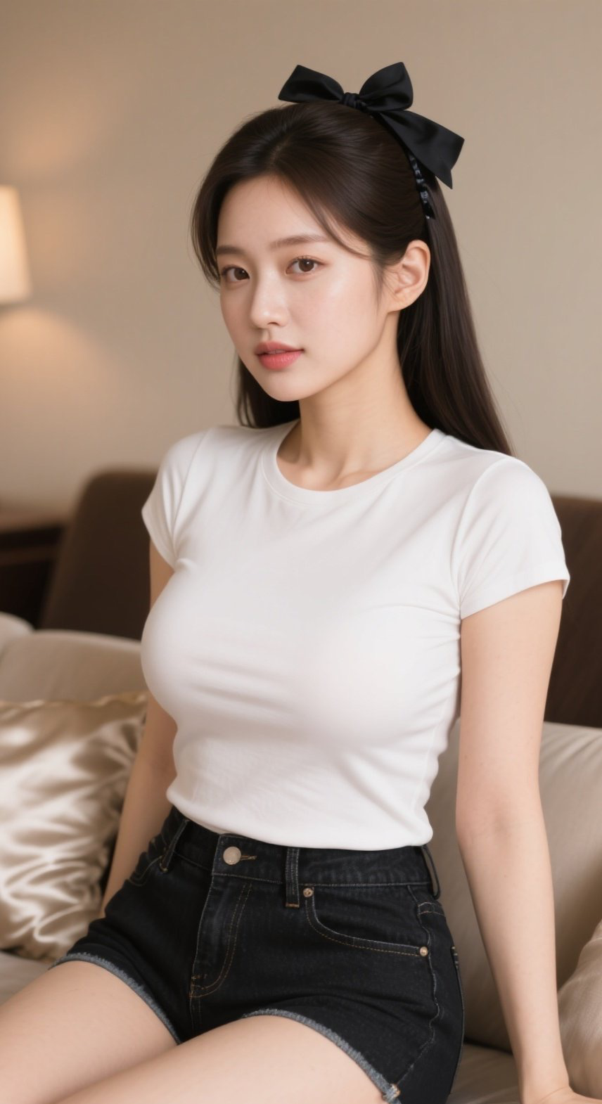娇柔美眉赤足漫步，白腿写真清新动人