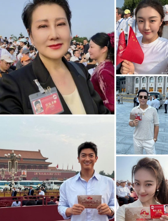 今天的吴京恐怕没想到，
人在家中看大阅兵，热搜能从天上来？
坦克里有没有后视镜？