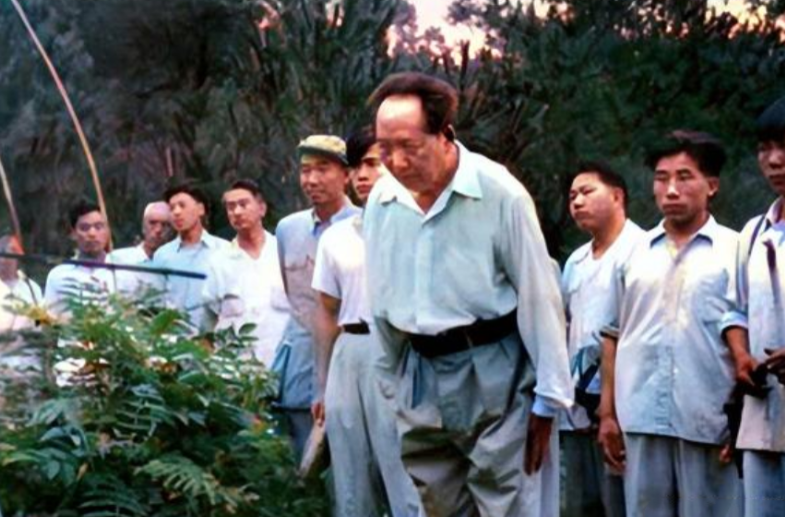 毛主席回韶山时，祭拜父母的留影

1927 年毛主席离开韶山，32 年后重回故地