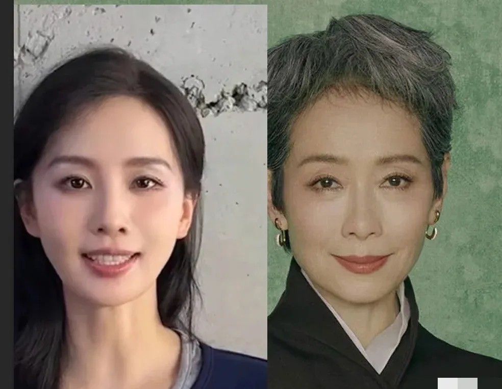 左边是刘诗诗，

右边是叶童。

说刘诗诗是叶童生的我都信，这也太像了吧！
