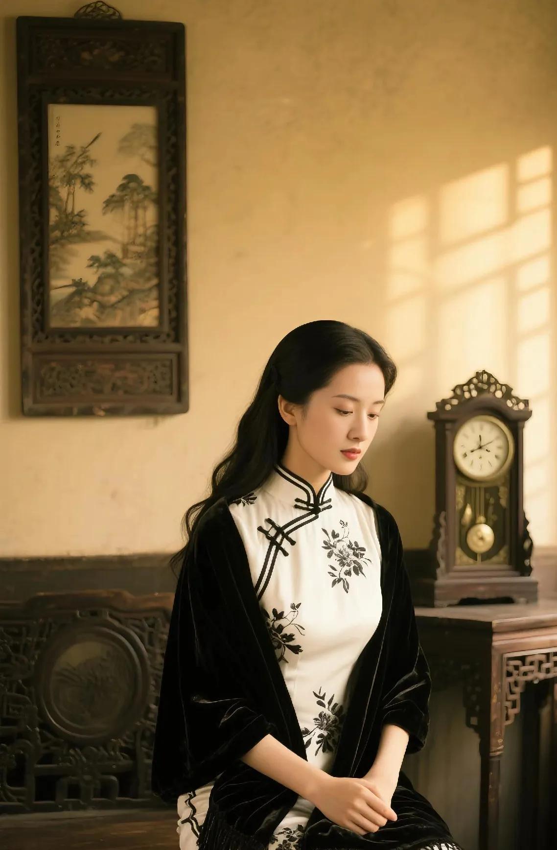 这位姐姐若在当下，定能让整个娱乐圈黯然失色！一袭旗袍加身，举手投足间尽显优雅气质