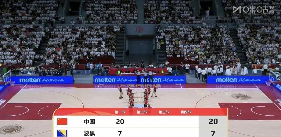 首节结束，张子宇独得8分，太高效了！
     今晚19：30，中国女篮迎来了和