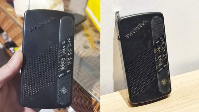 国产老品牌熊猫收音机，无屏幕设计支持双波段搜台，流畅听节目