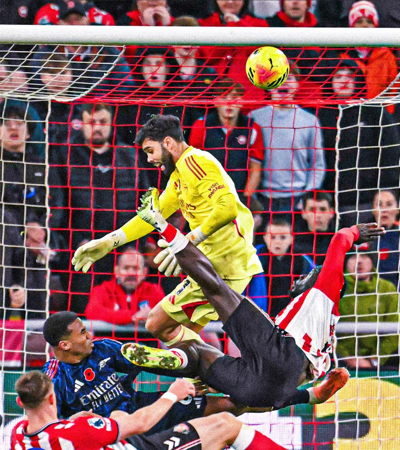 戴维·拉亚确实忙碌起来了 但是也不能阻止连续8场零封对手壮举的终止 要知道本赛季