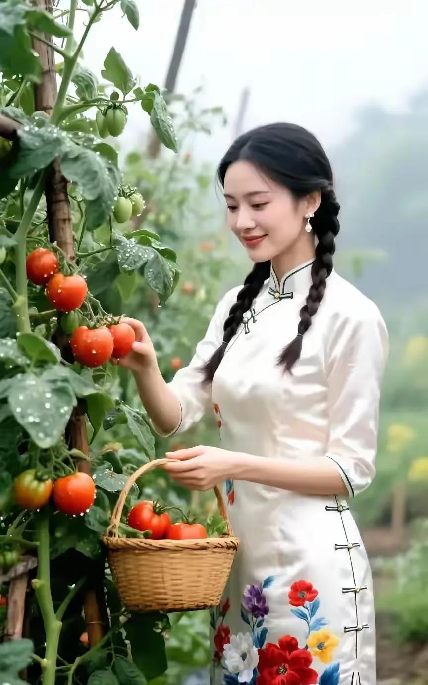 农学毕业回家乡，
种植蕃茄韵悠香。
青梅竹马情相守，
………………
【姻缘长久幸