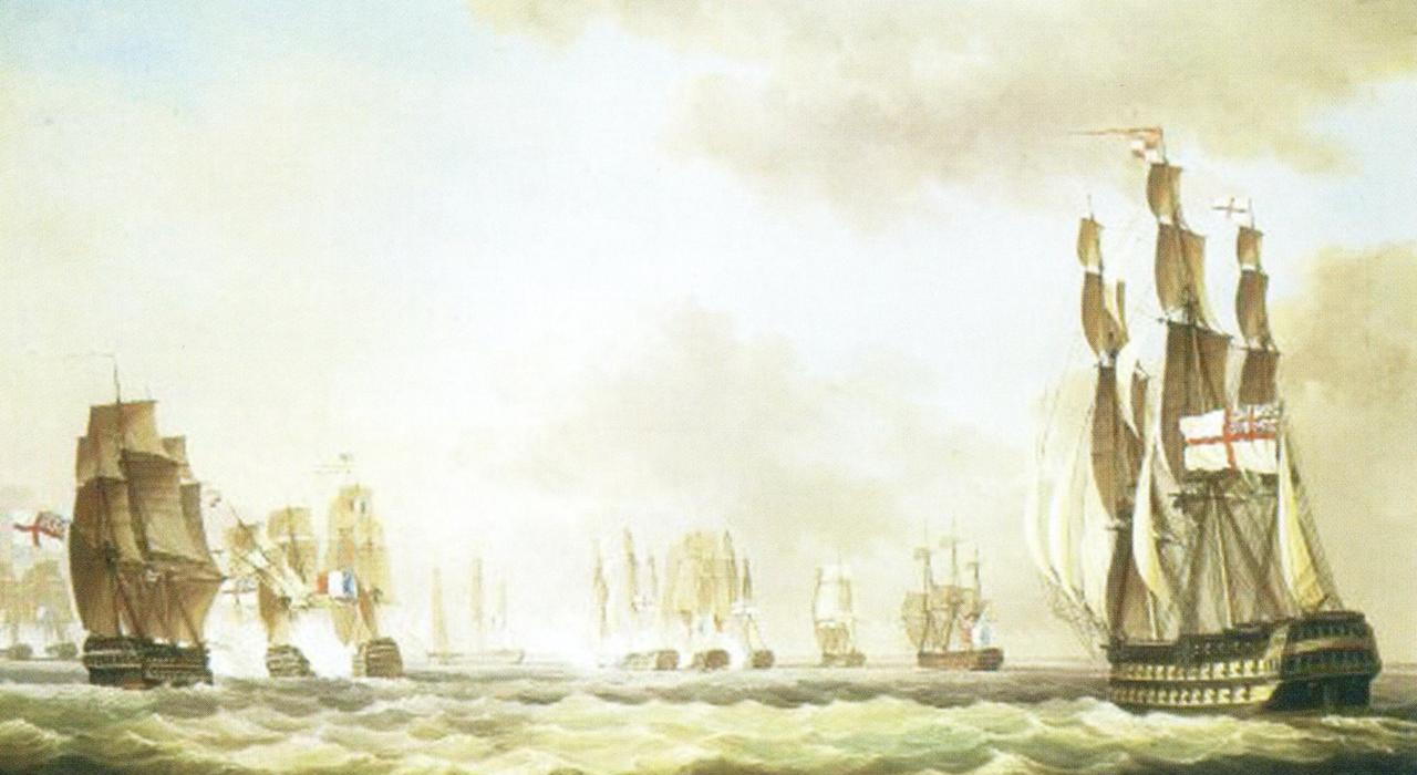 1806年2月5日圣-多明戈海战。法国分舰队5艘战列舰2艘被焚毁，3艘被俘获，伤