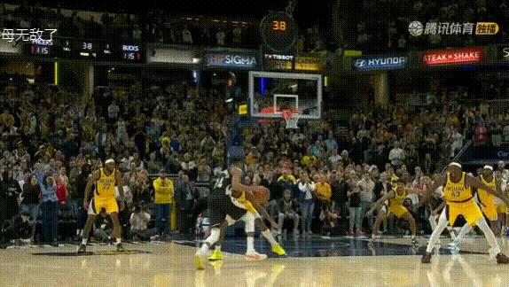 复仇！字母哥压哨中投后仰绝杀，疯狂挑衅步行者。
我的天，他现在这种球都能进了吗？